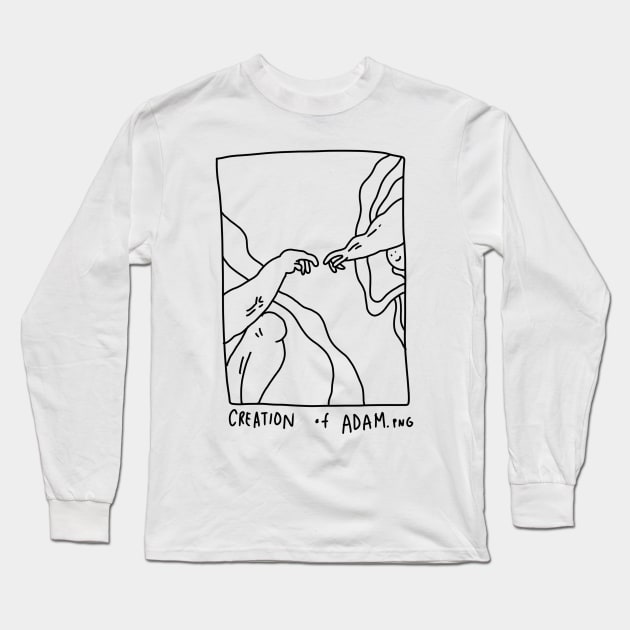 Magnum Creation of Adam.PNG Long Sleeve T-Shirt by MagnumOpus